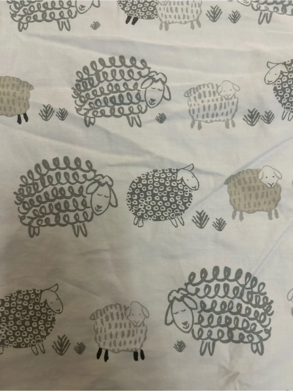 Pottery Barn Kids Crib Fitted Sheet Organic Cotton Sheep Lamb Neutral PBK- lot 1